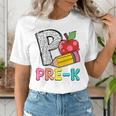 P Is For Pre-K Teacher Pencil Apple Back To School Women's T-Shirt, funny gift P Is For Pre-K Teacher Pencil Apple Back To School Women's T-Shirt, funny gift