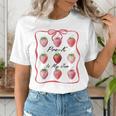 Pre K Is My Jam Teacher Team Crew Preschool Cute Strawberry Women's T-Shirt, funny gift