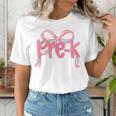 Preppy Pre k Back To School Pre-k Teachers Girls Cute Bow Women's T-Shirt, funny gift Preppy Pre k Back To School Pre-k Teachers Girls Cute Bow Women's T-Shirt, funny gift