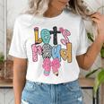 Lets Read Reading Teacher Back To School Literacy Pencil Bow Women's T-Shirt, funny gift Lets Read Reading Teacher Back To School Literacy Pencil Bow Women's T-Shirt, funny gift