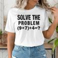 Solve The Problem 9×74 Math Teacher Women's T-Shirt, funny gift