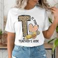 T Is For Teacher’s Aide Back To First Day Of School Leopard Men Women Girls Kids Women's T-Shirt, funny gift