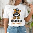 Thanksgiving Shirt Teacher Women Messy Bun Thankful Teacher Women's T-Shirt, funny gift Thanksgiving Shirt Teacher Women Messy Bun Thankful Teacher Women's T-Shirt, funny gift