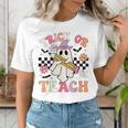 Trick Or Teach Groovy Teacher Halloween Retro Floral Ghost Women's T-Shirt, Groovy Teacher Shirts, funny gift