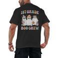 1st Grade Boo Crew Groovy Halloween Floral Ghost Kid Teacher Men's Back Print T-Shirt, trending gift 1st Grade Boo Crew Groovy Halloween Floral Ghost Kid Teacher Men's Back Print T-Shirt, trending gift