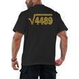 6 7 Leopard Pattern Meme Square Root 4489 Slang Math Teacher Men's Back Print T-Shirt, trending gift