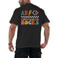 ABCD Kindergarten Rocks Back To School Teacher Kindergarten Men's Back Print T-Shirt, trending gift