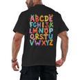 Alphabet A-Z ABC Kids Back To School Pre K Teachers Men's Back Print T-Shirt, trending gift Alphabet A-Z ABC Kids Back To School Pre K Teachers Men's Back Print T-Shirt, trending gift