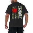 American Flag Camouflage Teacher Patriotic 4th Of July Men's Back Print T-Shirt, trending gift
