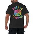Apple Retro Play Is Learning Kindergarten Teacher Daycare Men's Back Print T-Shirt, trending gift Apple Retro Play Is Learning Kindergarten Teacher Daycare Men's Back Print T-Shirt, trending gift