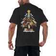 Art Christmas Tree Merry Christmas Artist Art Teacher Men's Back Print T-Shirt, trending gift Art Christmas Tree Merry Christmas Artist Art Teacher Men's Back Print T-Shirt, trending gift