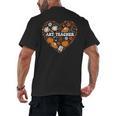 Art Teacher Heart Autumn Thanksgiving Kids Men's Back Print T-Shirt, trending gift Art Teacher Heart Autumn Thanksgiving Kids Men's Back Print T-Shirt, trending gift