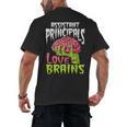 Assistant Principals Love Brains Zombie Teacher Halloween Men's Back Print T-Shirt, trending gift