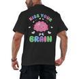 Back To School Kiss Your Brain Cute Teacher Appreciation Men's Back Print T-Shirt, trending gift