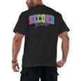 Back To School Neon Checkered Second Grade Colorful Teacher Men's Back Print T-Shirt, trending gift Back To School Neon Checkered Second Grade Colorful Teacher Men's Back Print T-Shirt, trending gift