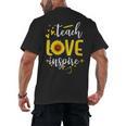 Back To School Teach Love And Inspire Teacher Sunflower Men's Back Print T-Shirt, trending gift