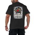 Bleached Teacher Para Life Paraprofessional Cute Messy Bun For Men Women Girls Kids Men's Back Print T-Shirt, trending gift