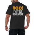 Boo I'm Your Homework Halloween Teacher Costume Men's Back Print T-Shirt, trending gift Boo I'm Your Homework Halloween Teacher Costume Men's Back Print T-Shirt, trending gift
