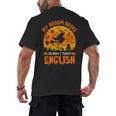 My Broom Broke So Now I Teach English Halloween Teacher Men's Back Print T-Shirt, trending gift