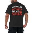 Childcare My Heart Belongs To Children Daycare Teacher Men Women Men's Back Print T-Shirt, trending gift