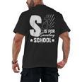 Christian Teacher S Is For Sunday School Essentials Men's Back Print T-Shirt, trending gift