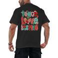 Christmas Coquette Bow Teacher Teach Love Inspire Men's Back Print T-Shirt, trending gift