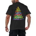 Christmas Tree Made Of Crayons School Teacher Life Student Men's Back Print T-Shirt, trending gift Christmas Tree Made Of Crayons School Teacher Life Student Men's Back Print T-Shirt, trending gift