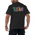 Colorful Steam Letters For Steam Program Teacher And Student Men's Back Print T-Shirt, trending gift