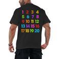 Counting 1-10 Learn To Count Number School Kids Teacher Men's Back Print T-Shirt, trending gift