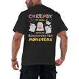 Creepin It Real With Kindergarten Monsters Halloween Teacher Men's Back Print T-Shirt, trending gift Creepin It Real With Kindergarten Monsters Halloween Teacher Men's Back Print T-Shirt, trending gift