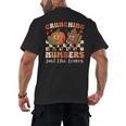 Crunching Numbers Just Like Leaves Pumpkin Fall Teacher Men's Back Print T-Shirt, trending gift