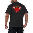 Cute Distressed Super Teacher Superhero Apple Shirt Men's Back Print T-Shirt, trending gift
