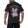 Cute Ghost Book Reading Halloween Teacher Top Girls Women Men's Back Print T-Shirt, trending gift Cute Ghost Book Reading Halloween Teacher Top Girls Women Men's Back Print T-Shirt, trending gift