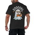 Cute Ghost Reading Book Librarian Teacher Halloween Costume Men's Back Print T-Shirt, trending gift