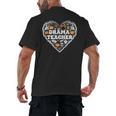 Drama Teacher Heart Pumpkin Ghost Halloween Kids Men's Back Print T-Shirt, trending gift