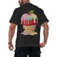 Dripping Apple Ice Cream Cone Cute Teacher Appreciation Men's Back Print T-Shirt, trending gift Dripping Apple Ice Cream Cone Cute Teacher Appreciation Men's Back Print T-Shirt, trending gift