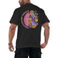 Dyslexia Different Perspective Reading Brain Floral Teacher Men's Back Print T-Shirt, trending gift