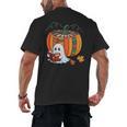 Fall Book Pumpkin Ghost Reading Books Halloween Teacher Men's Back Print T-Shirt, trending gift Fall Book Pumpkin Ghost Reading Books Halloween Teacher Men's Back Print T-Shirt, trending gift