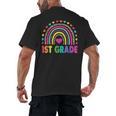 First Grade Rainbow Girls Boys Teacher Team 1st Grade Squad Men's Back Print T-Shirt, trending gift First Grade Rainbow Girls Boys Teacher Team 1st Grade Squad Men's Back Print T-Shirt, trending gift