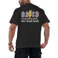 First Grade Rocks Teachers Back To School ABCD Rock Students Men's Back Print T-Shirt, trending gift