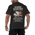 Front Office Teacher Admin Meaning School Secretary Men's Back Print T-Shirt, trending gift