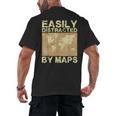 Geography Teacher Easily Distracted By Maps Men's Back Print T-Shirt, trending gift Geography Teacher Easily Distracted By Maps Men's Back Print T-Shirt, trending gift