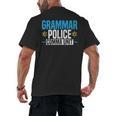 Grammar Police Comma Unit English Teacher Grammar Teacher For Men Women Men's Back Print T-Shirt, trending gift
