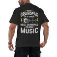 Some Grandpas Play Bingo Real Grandpas Teach Music Teacher Men's Back Print T-Shirt, trending gift Some Grandpas Play Bingo Real Grandpas Teach Music Teacher Men's Back Print T-Shirt, trending gift