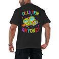 Groovy Field Trip Anyone Happy Field Day For Teachers Kids Men's Back Print T-Shirt, trending gift Groovy Field Trip Anyone Happy Field Day For Teachers Kids Men's Back Print T-Shirt, trending gift