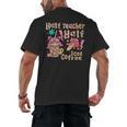 Half Teacher Half Iced Coffee Back To School Men's Back Print T-Shirt, trending gift Half Teacher Half Iced Coffee Back To School Men's Back Print T-Shirt, trending gift