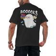 Halloween Books Librarian English Teacher Reader Reading Men's Back Print T-Shirt, trending gift