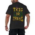 Halloween Math Teacher Trig Or Treat Student School College Men's Back Print T-Shirt, trending gift