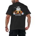 Halloween PE Teacher Ghosts Pumpkins Sports Lover Men's Back Print T-Shirt, trending gift Halloween PE Teacher Ghosts Pumpkins Sports Lover Men's Back Print T-Shirt, trending gift