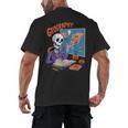 Halloween Skeleton Geography Teacher Pumpkin Bats Classroom Men's Back Print T-Shirt, trending gift Halloween Skeleton Geography Teacher Pumpkin Bats Classroom Men's Back Print T-Shirt, trending gift